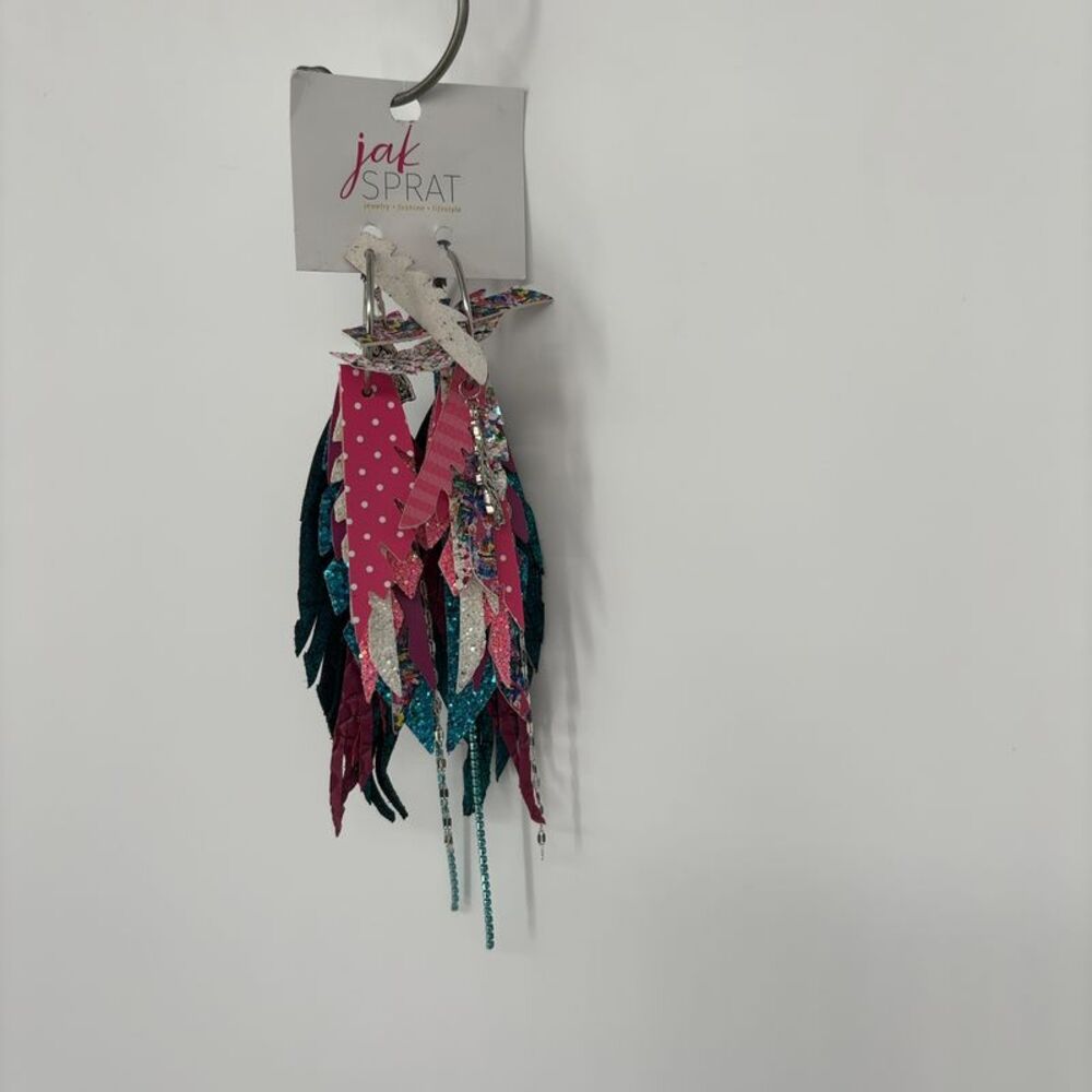 unknown brand Feather and Charmed Earrings